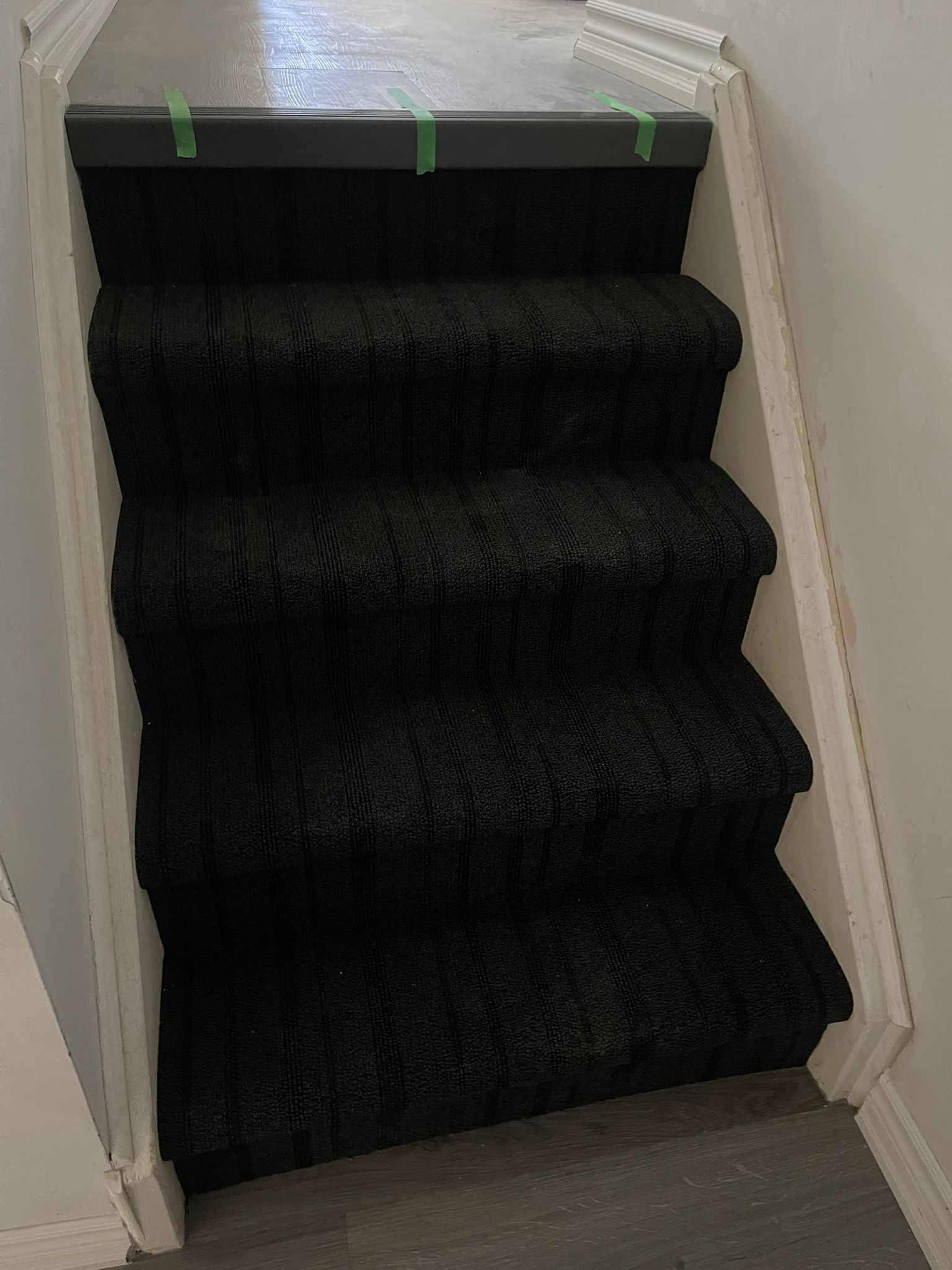 Carpet installation on residential staircase in Toronto